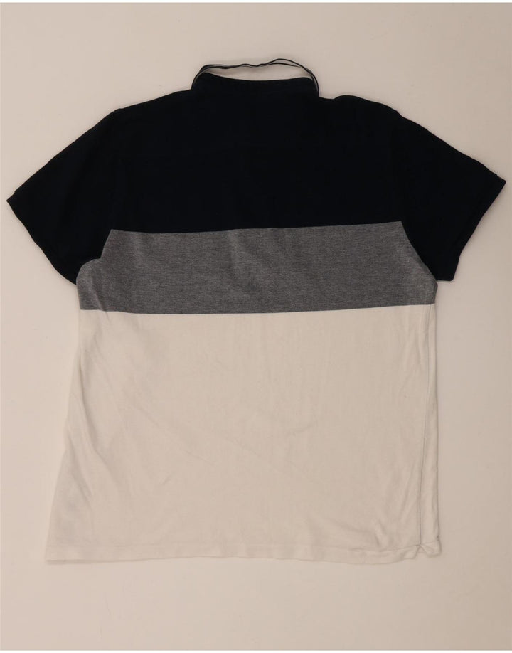 French Connection Herren-Poloshirt 2XL, mehrfarbig, Colourblock-Baumwolle