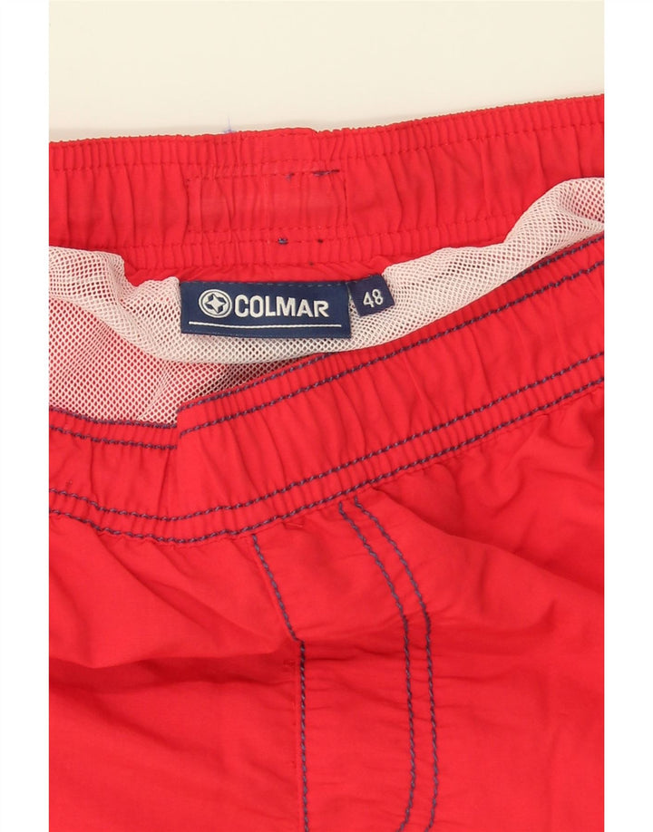 COLMAR Mens Sport Shorts IT 48 Medium  Red Polyester Vintage Colmar and Second-Hand Colmar from Messina Hembry 