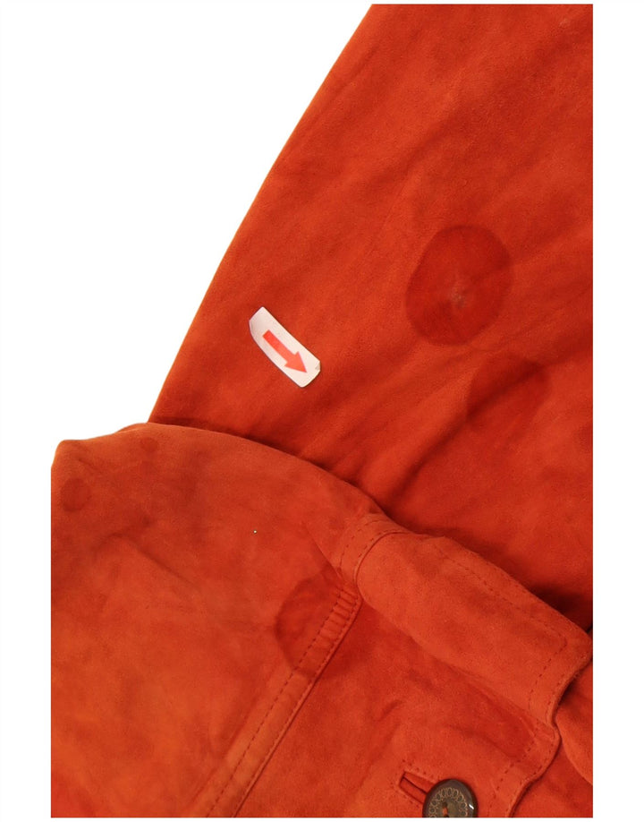 Bottega Damen Wildlederjacke UK 12 Mittelorange