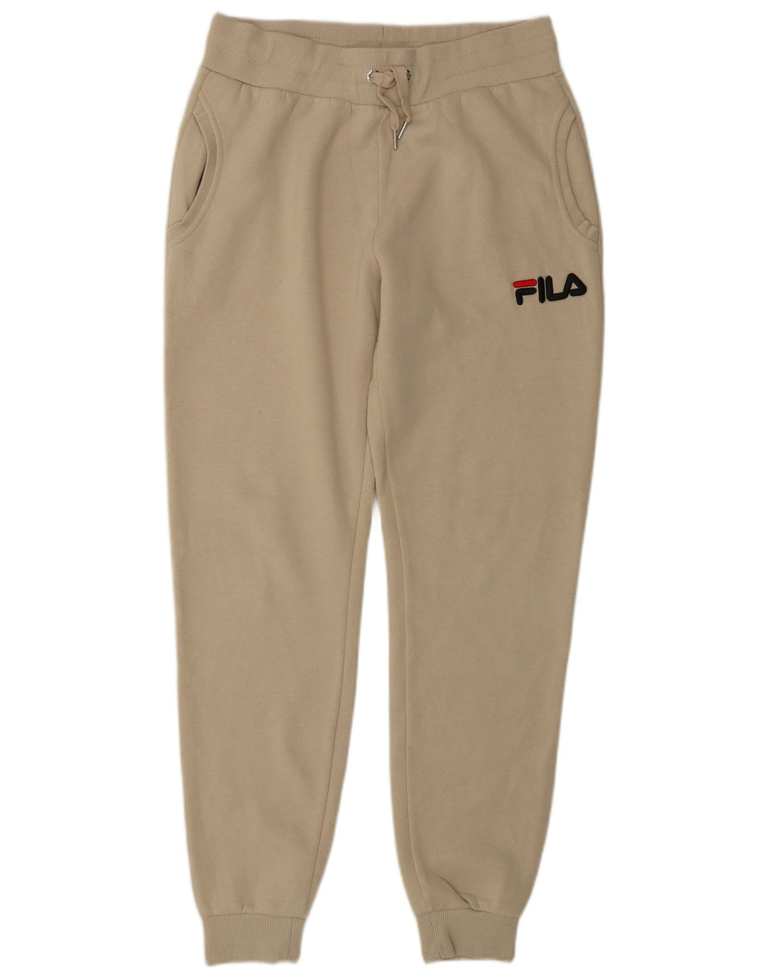 Fila Damen-Trainingsanzug mit Grafik, Jogginghose, UK 10, Größe S, Beige, Polyester