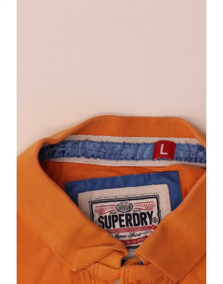 Superdry Herren-Poloshirt, große orange Baumwolle