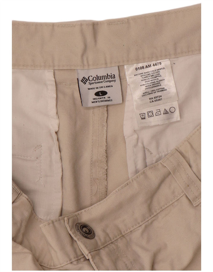 COLUMBIA Mens Cargo Shorts Large W36  Beige Cotton