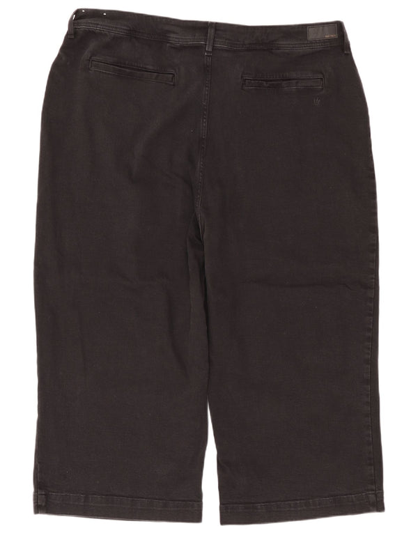 Fat Face Keswick Damen-Jeans mit hoher Taille, kurz geschnitten, Größe 22, 3XL, W44, L22, Schwarz
