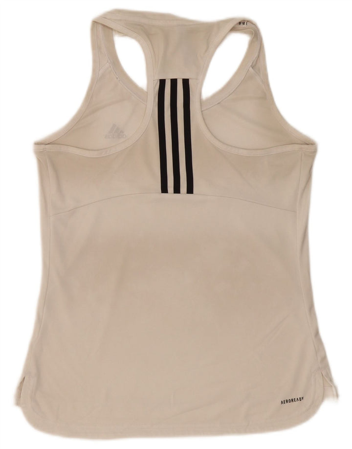 Adidas Damen Aeroready Vest Top UK 12/14 Medium Weiß