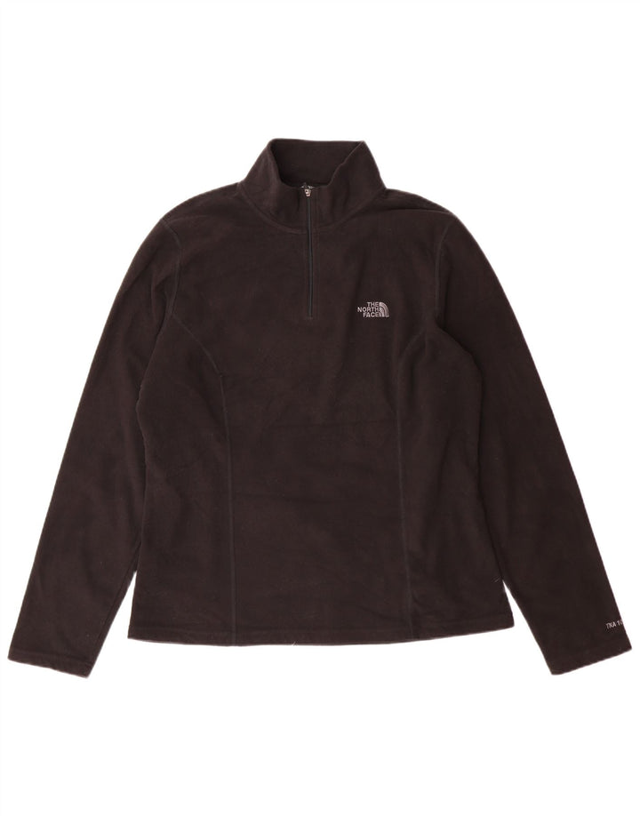 The North Face Damen-Fleecepullover mit Reißverschluss am Hals, UK 16, Größe L, Schwarz, Polyester