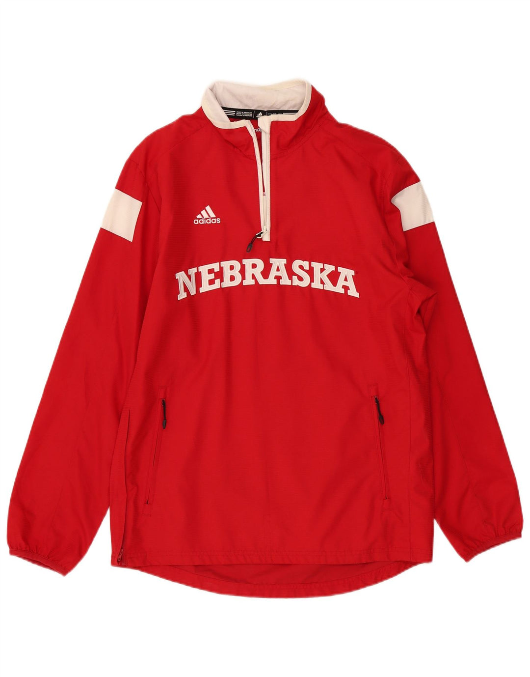 Adidas Herren Nebraska Graphic Trainingsanzug-Oberteil, Jacke, klein, rot, Farbblock