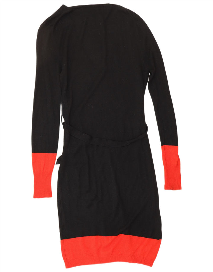 ALEXANDER MCQUEEN Damen Pulloverkleid IT 42 Medium Schwarz Viskose Designer