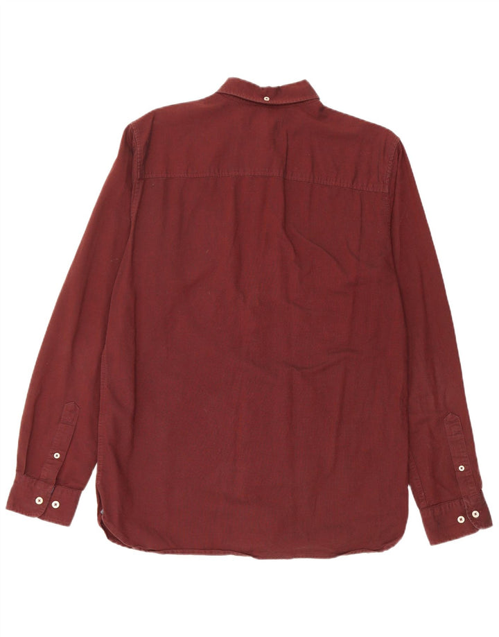Jack & Jones Herren-Hemd, groß, Burgunderrot, Baumwolle