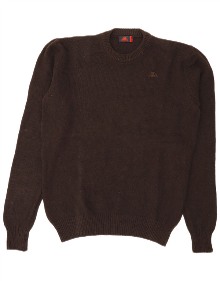 Kappa Herren-Pullover mit Rundhalsausschnitt, mittelbraune Wolle