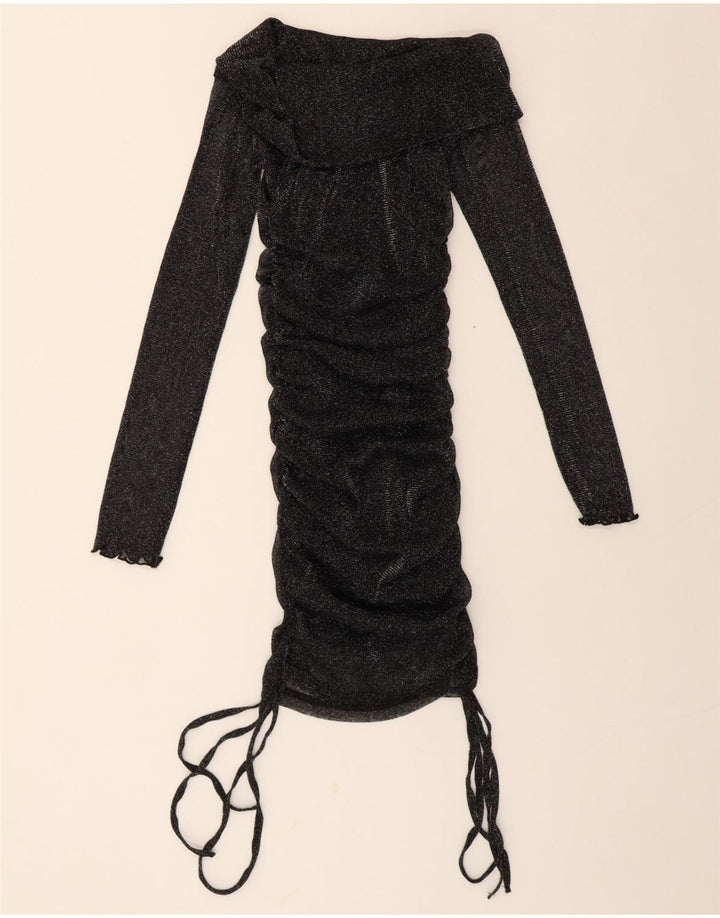 DAZY Womens Long Sleeve Bodycon Dress UK 12 Medium Black Polyamide Vintage Dazy and Second-Hand Dazy from Messina Hembry 