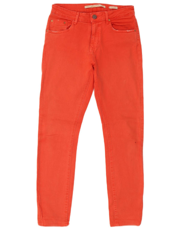 Zara Damen Skinny Jeans EU 38 Small W28 L26 Orange Baumwolle