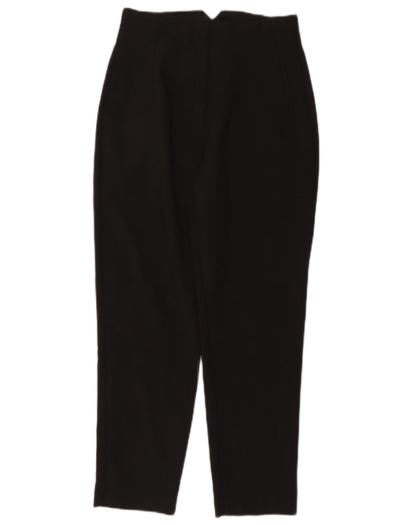 Zara Womens High Waist Tapered Casual Trousers Medium W28 L27 Black