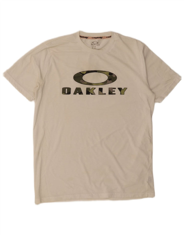 Oakley Herren-T-Shirt mit normaler Passform und Grafik, Mittelweiß