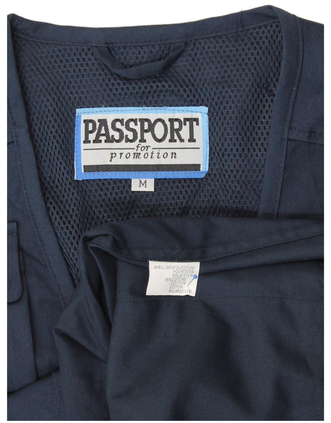 Passport Herren-Utility-Weste UK 38 Mittelmarineblaues Polyester