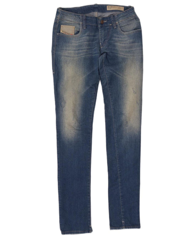 Diesel Damen Grupee Super Skinny Jeans W26 L33 Blaue Baumwolle