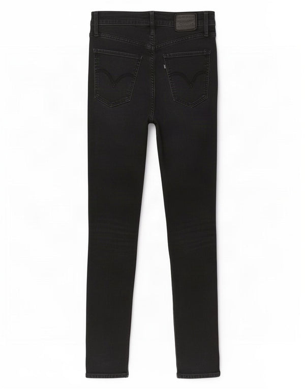 Levi's Damen Mile High Super Skinny Jeans W26 L29 Schwarze Baumwolle