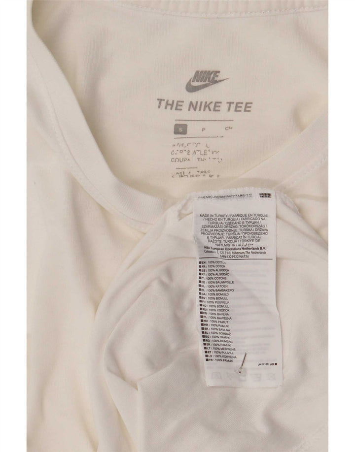 Nike Herren T-Shirt Top Small aus weißer Baumwolle
