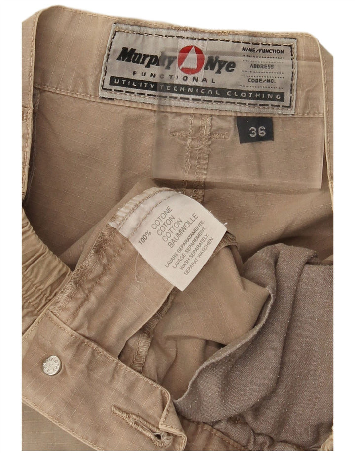Murphy & Nye Herren Jogger-Cargohose W36 L30 Beige Baumwolle