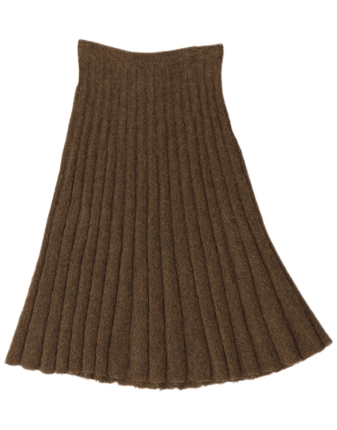 Vintage Damen Strick-A-Linien-Rock W28 Medium Khaki