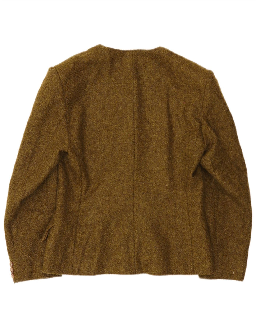 Marella Damen-Blazerjacke mit 4 Knöpfen, UK 14, große Khaki-Paisley-Wolle