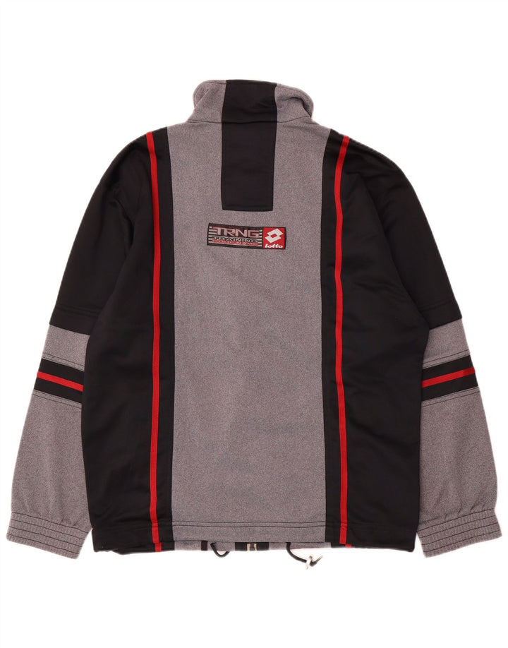 LOTTO Herren-Trainingsanzug mit Grafik, Größe S, Schwarz, Farbblock-Polyester