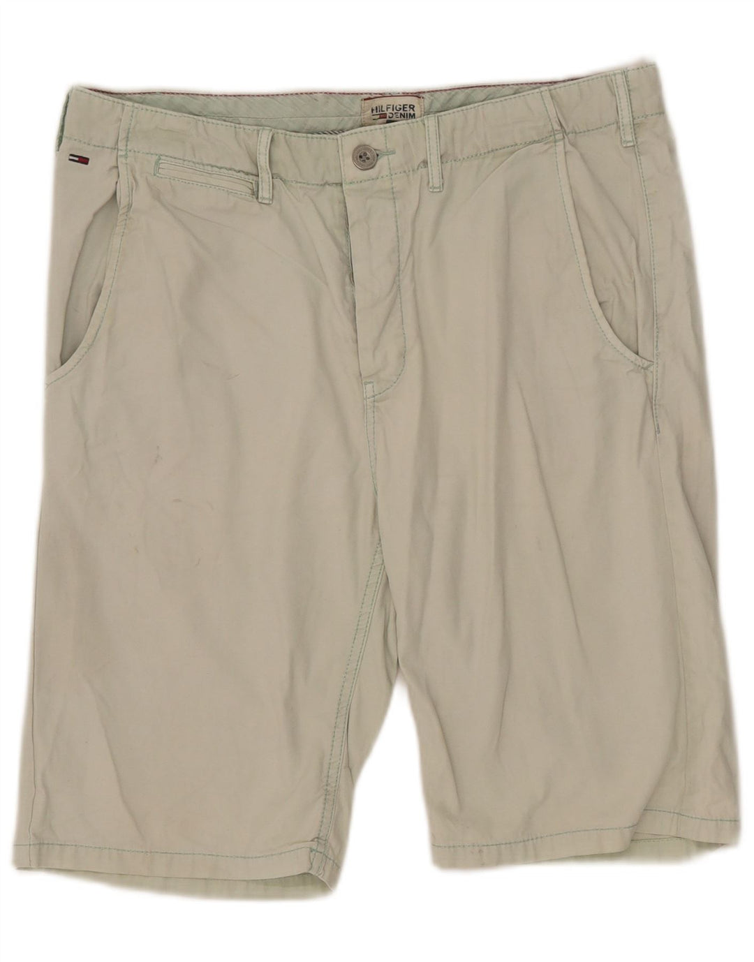 Tommy Hilfiger Herren Chinoshorts W33 mittelgrüne Baumwolle