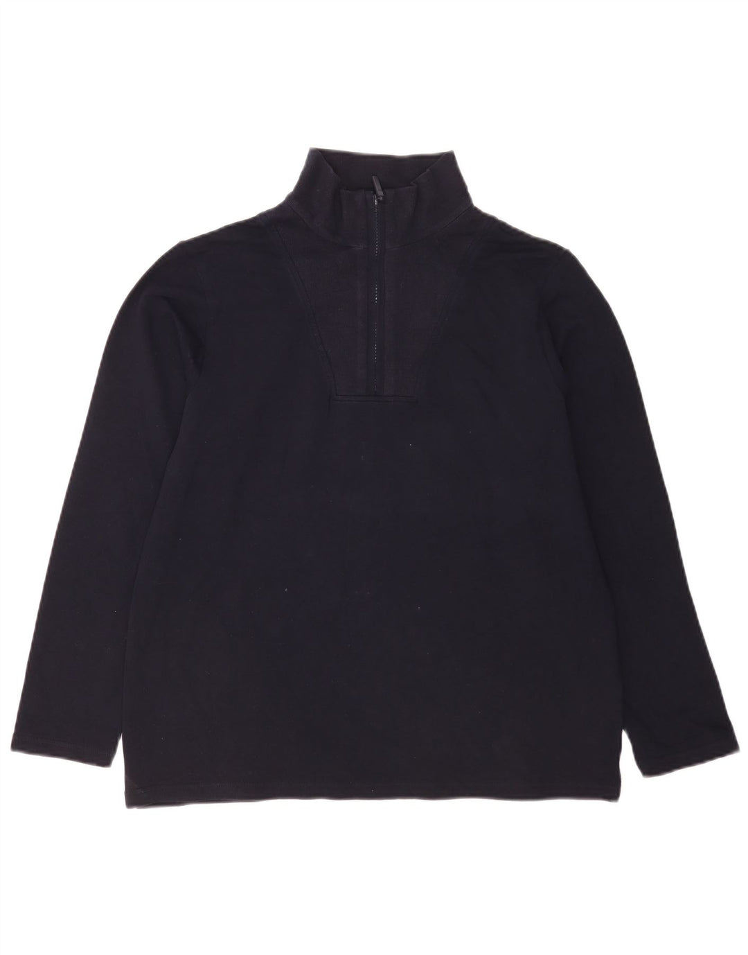 Marks & Spencer Damen-Sweatshirt mit Reißverschluss am Hals, Gr. 14, mittleres Marineblau