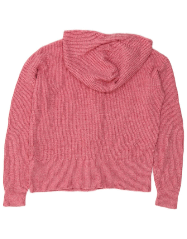 Marks & Spencer Damen-Cardigan mit Kapuze, Gr. 10, Größe S, rosa, Viskose