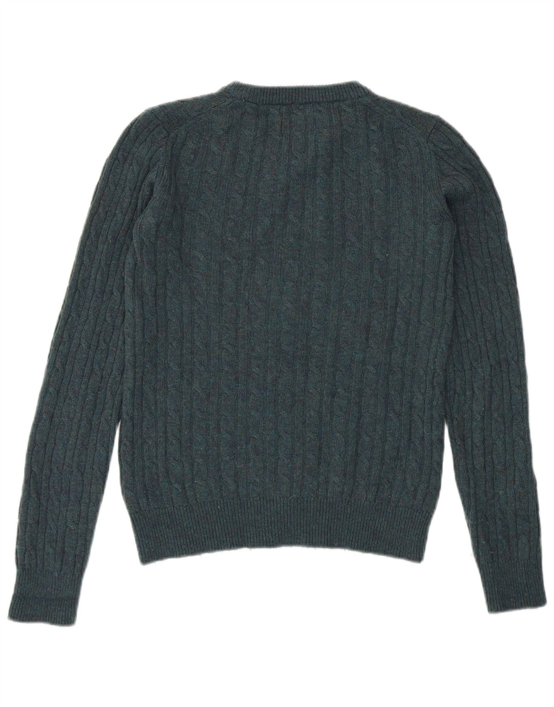 Jack Wills Damen-Pullover mit Rundhalsausschnitt, Gr. 10, Größe S, grüne Merinowolle
