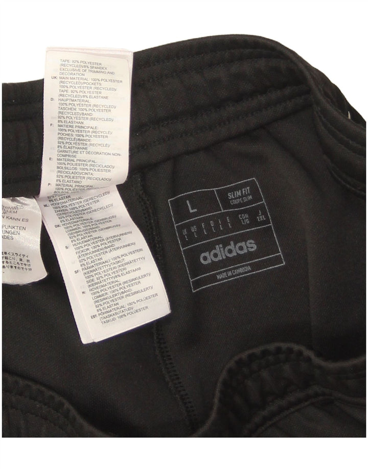 Adidas Herren Slim Fit Trainingshose, Größe L, Schwarz, Polyester