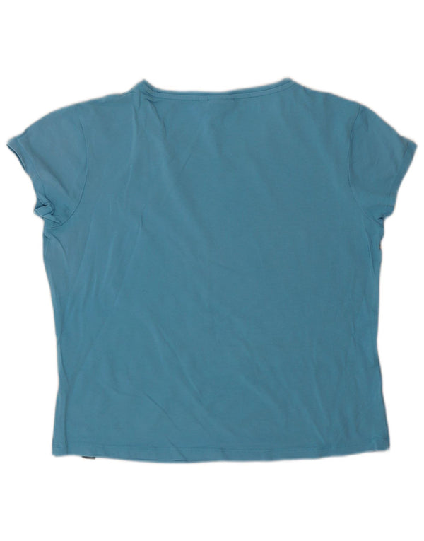 Ellesse Damen Crop T-Shirt Top UK 18 XL Blau