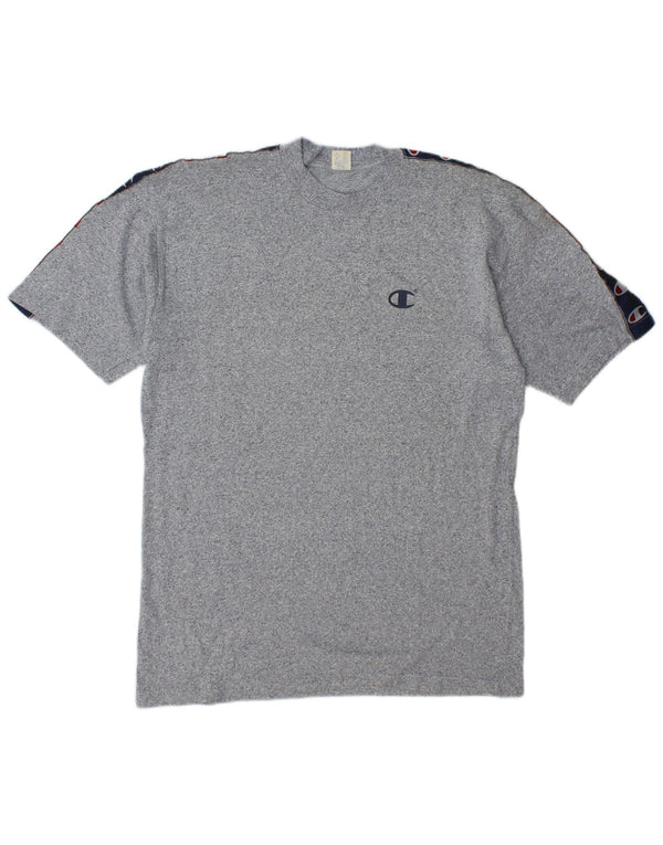 Champion Herren-T-Shirt mit Grafik, XL, blau meliert, Baumwolle