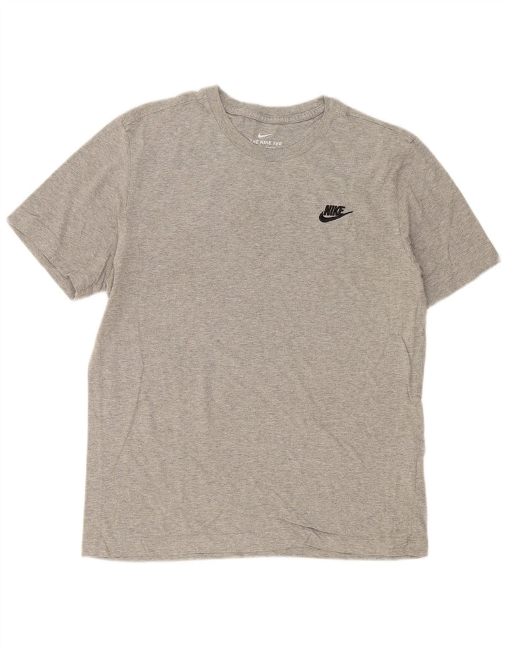 Nike Herren The Tee T-Shirt-Oberteil aus mittelgrauer Baumwolle