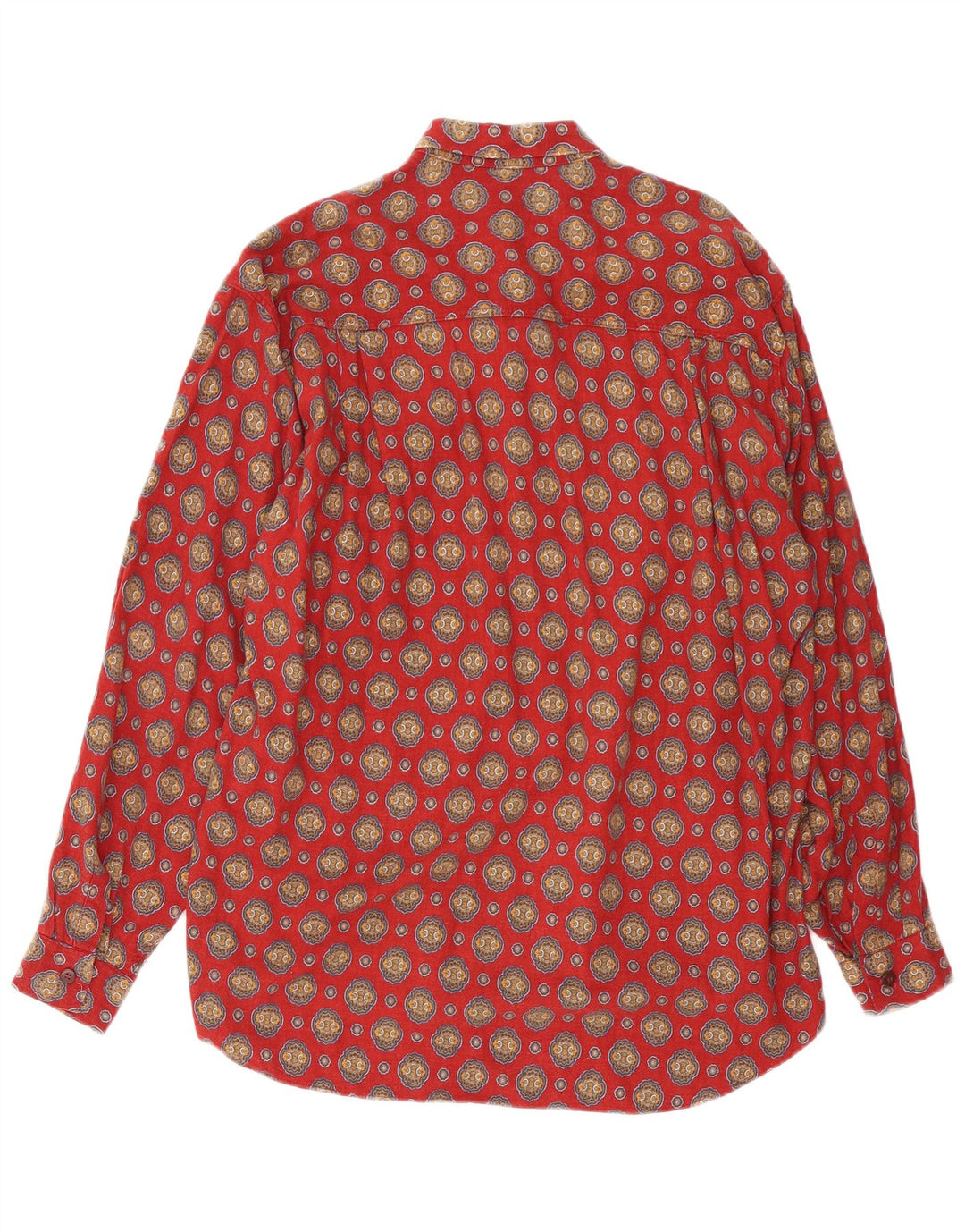 Carrera Herrenhemd Mittelrote Paisley-Baumwolle