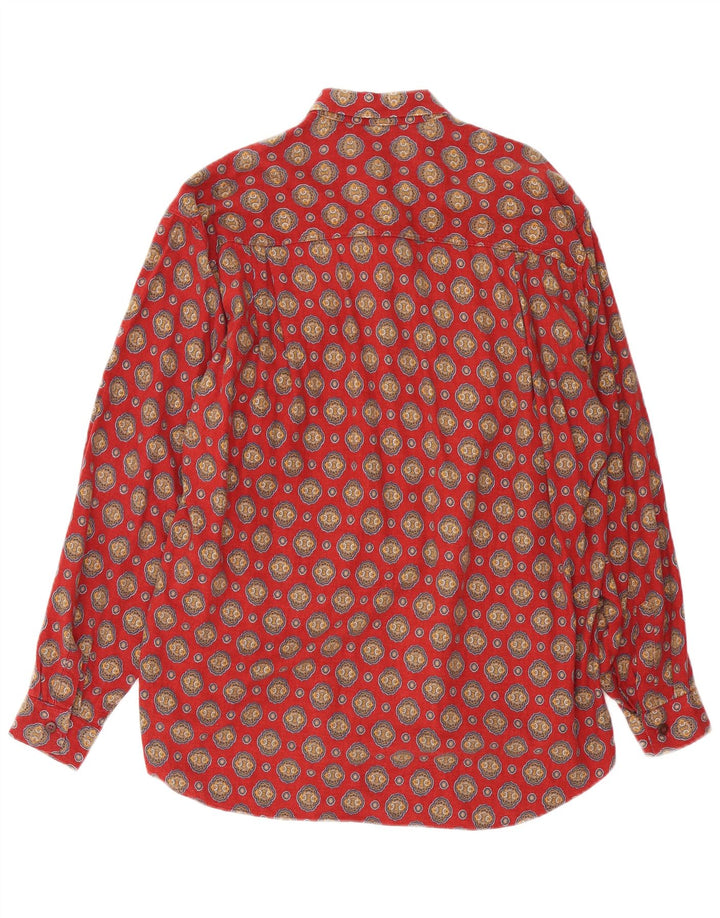Carrera Herrenhemd Mittelrote Paisley-Baumwolle