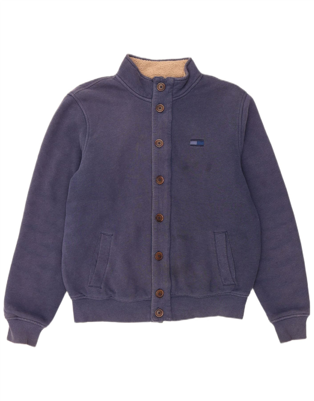 Tommy Hilfiger Herren-Sherpa-Trainingsanzug-Topjacke, große blaue Baumwolle