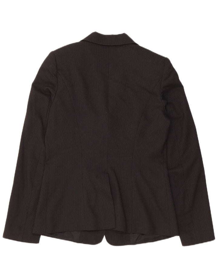 MAX & CO. Damen-Blazerjacke mit 2 Knöpfen, Gr. 14, Größe L, Schwarz, Nadelstreifen