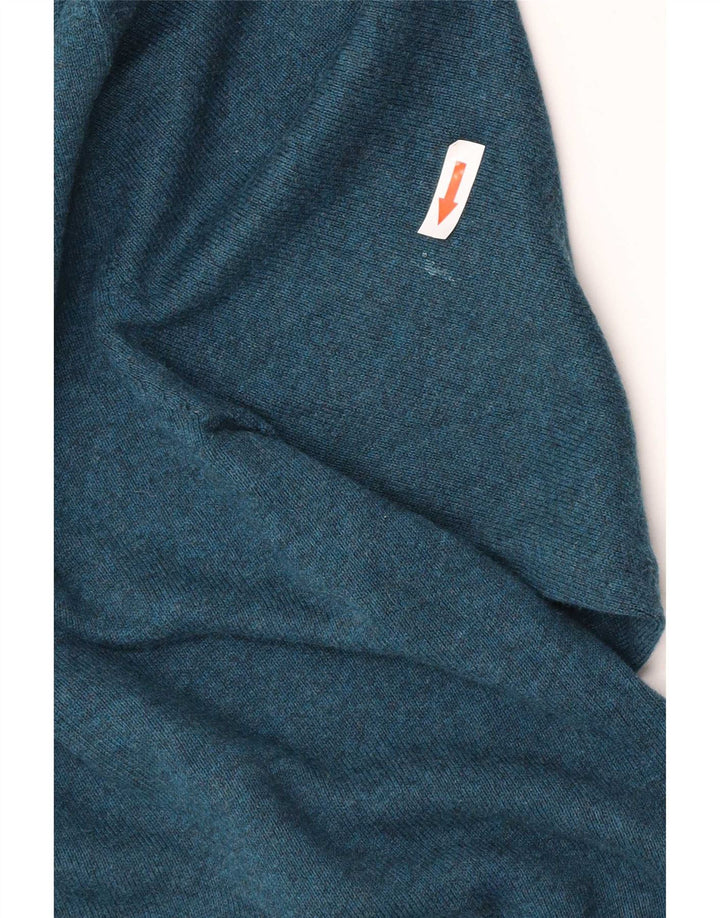 Marks & Spencer Herren-Pullover mit Rundhalsausschnitt, Größe L, aus blauer Baumwolle