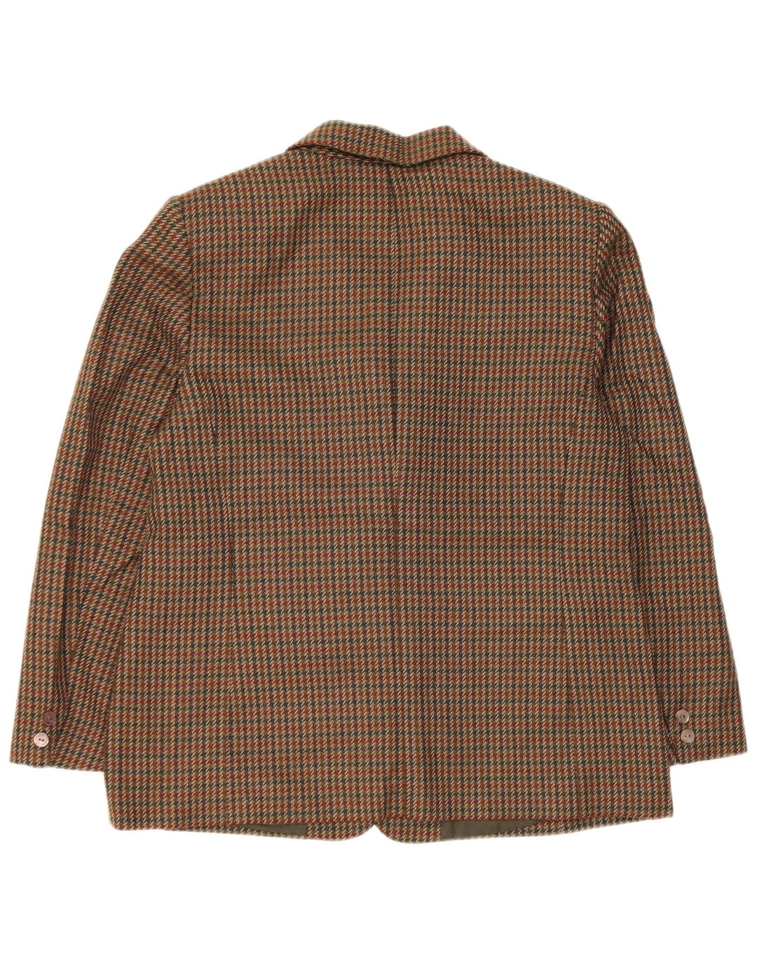 Vintage Damen 2-Knopf-Blazerjacke UK 14 Mittelgrüner Hahnentritt
