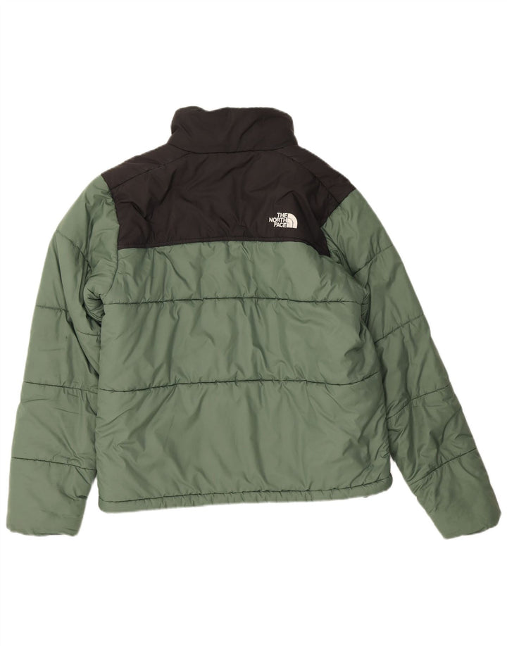 The North Face Herren Wattierte Jacke UK 36 Small Grün Colourblock Polyester