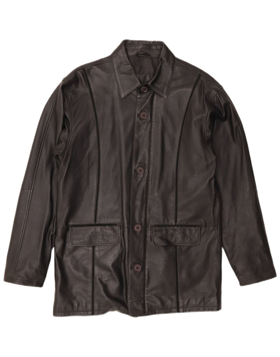 Vintage Herren Lederjacke UK 44 2XL Schwarzes Leder