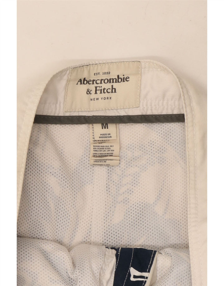 Abercrombie & Fitch Herren-Badeshorts, Mittelschwarzes, geblümtes Polyester