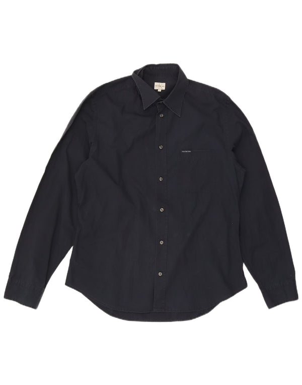 Calvin Klein Jeans Mens Shirt 2XL Navy Blue Cotton
