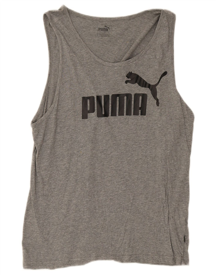 Puma Herren Graphic Vest Top Mittelgrau meliert