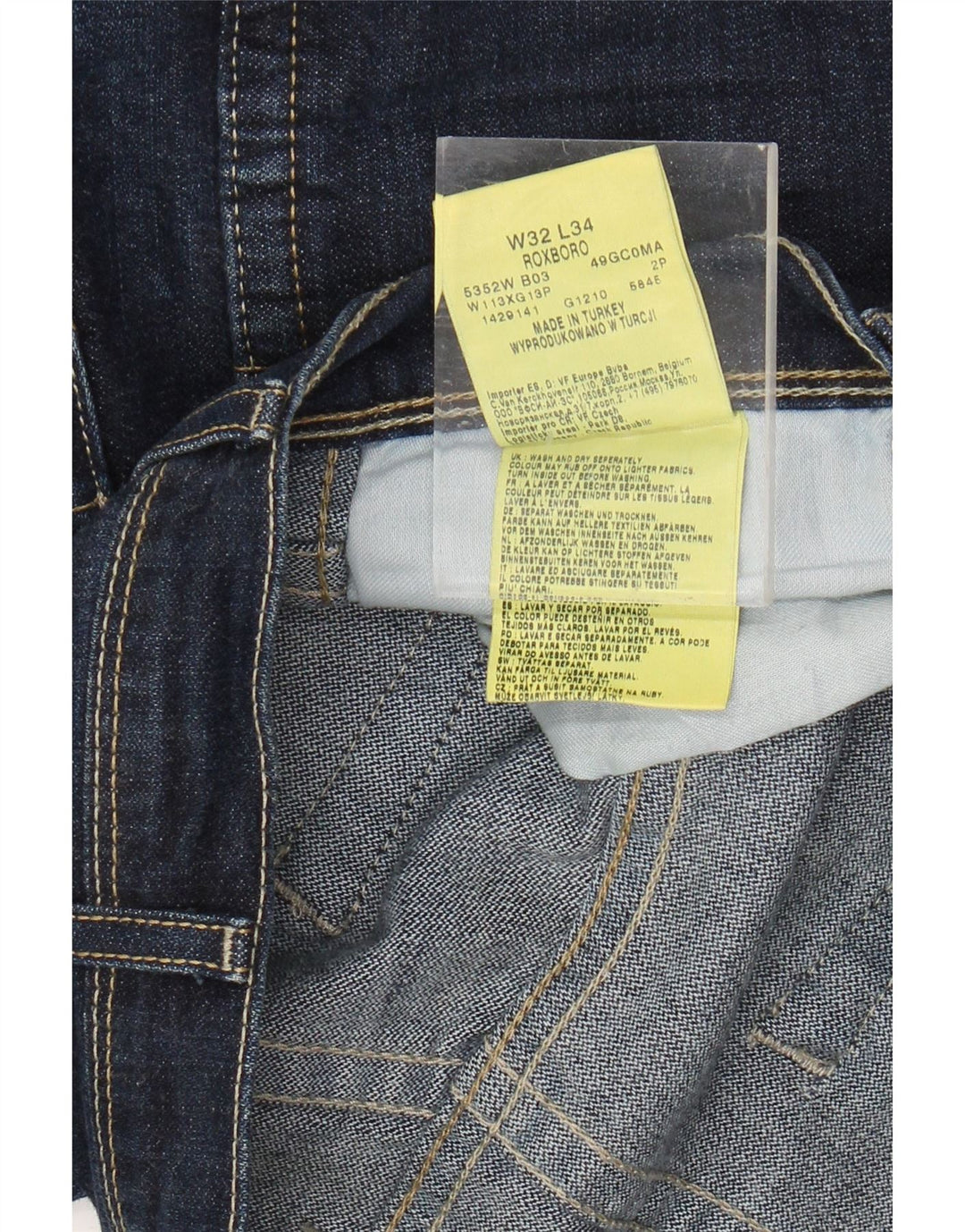 WRANGLER Herren Roxboro Straight Jeans W32 L34 Blaue Baumwolle