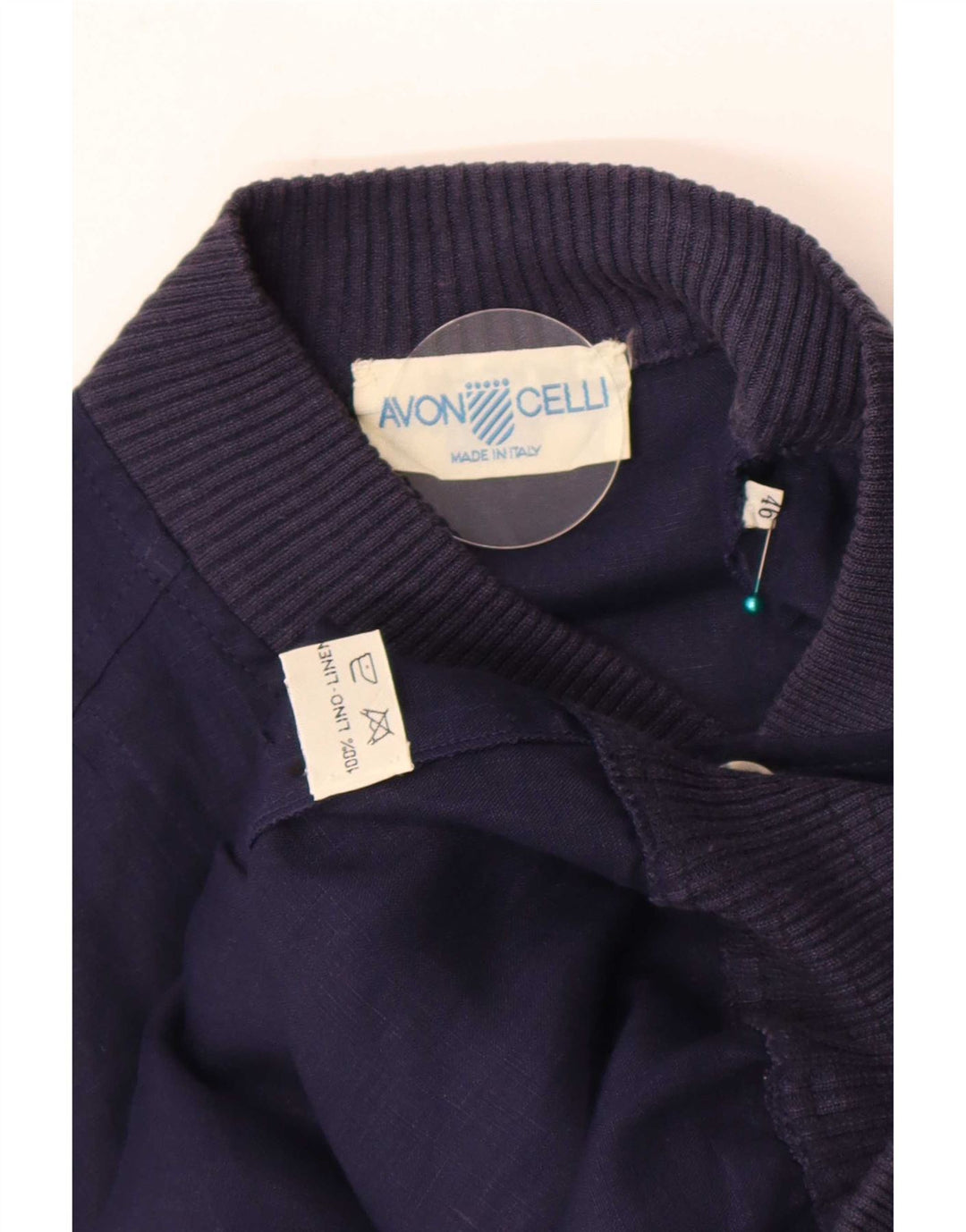 Avon Celli Herren-Bomberjacke mit lockerer Passform, IT 46, Größe S, marineblaues Leinen
