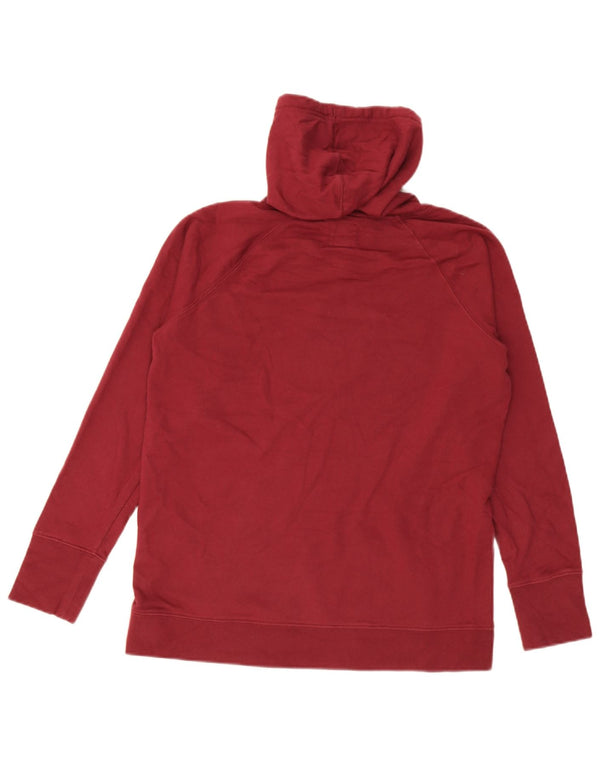Champion Womens Graphic Hoodie Pullover UK 14 Medium Burgund Baumwolle