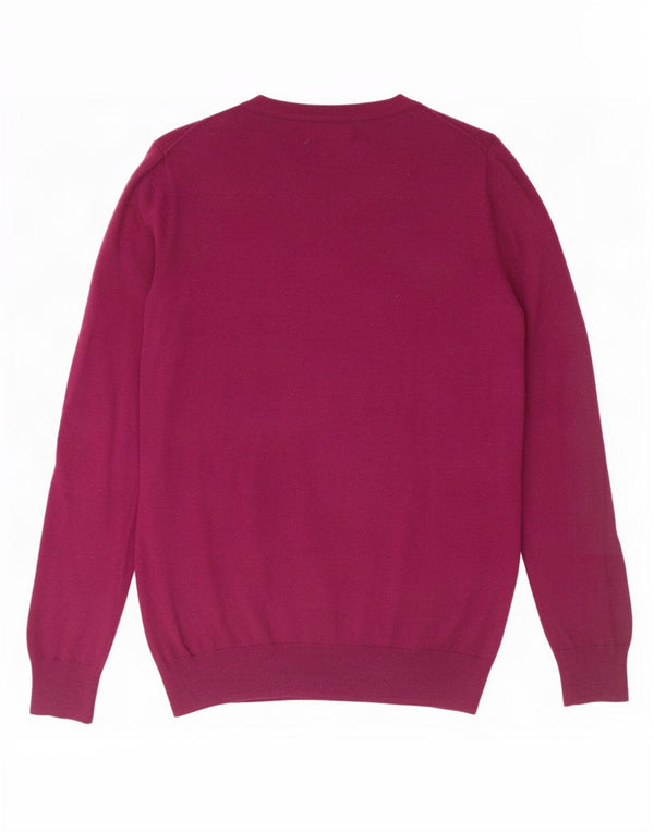 Crew Clothing Damen-Pullover mit V-Ausschnitt, Gr. 8, Größe S, Kastanienbraun, Baumwolle