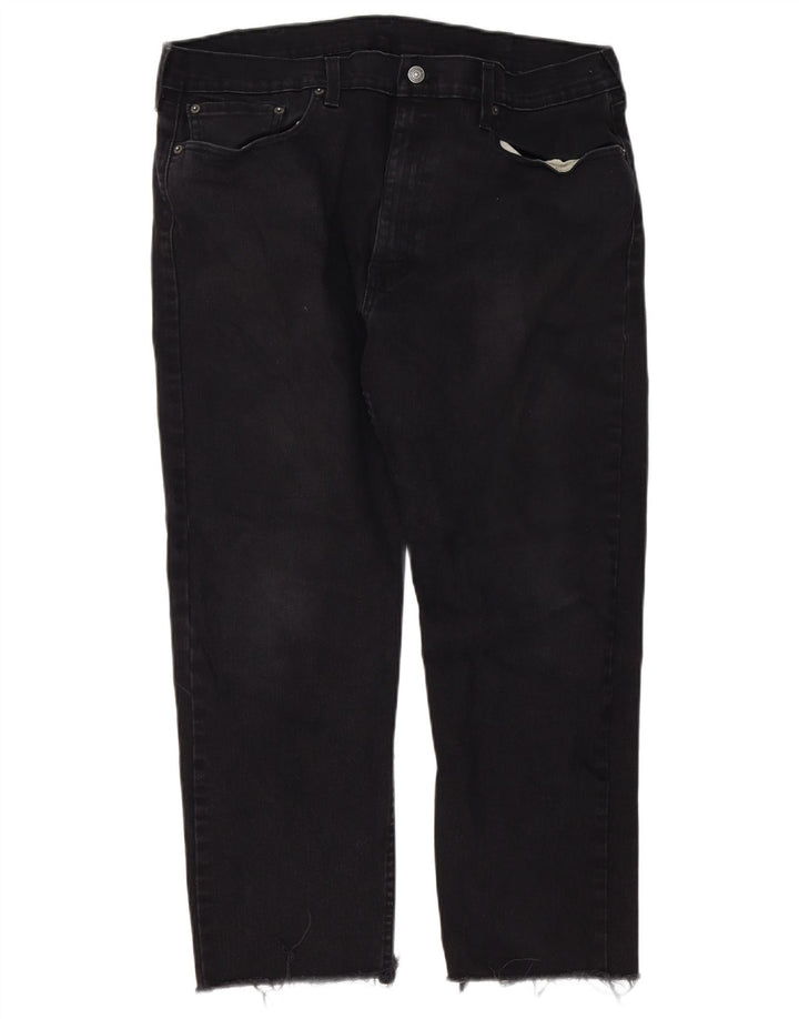 Levi's Herren 502 Tapered Jeans W38 L26 Schwarze Baumwolle