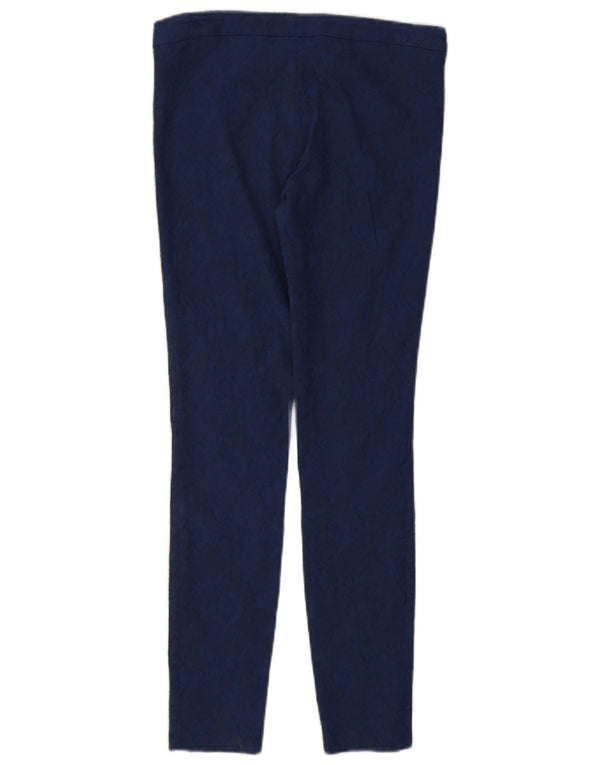 Zara Skinny-Freizeithose für Damen, Größe S, W26, L28, Blau, Paisleymuster